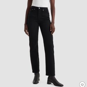 Levi’s Wedgie Straight high rise jeans black wash size 24